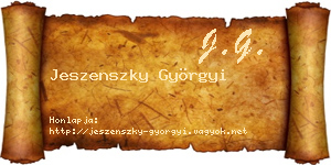 Jeszenszky Györgyi névjegykártya