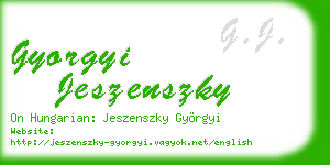 gyorgyi jeszenszky business card