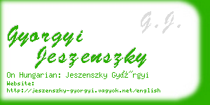 gyorgyi jeszenszky business card